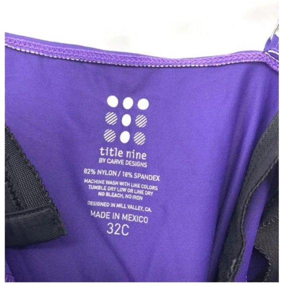 Title Nine Swim Tank Top Purple Bra Cups - Brand New, tags removed - Picture 4 of 4